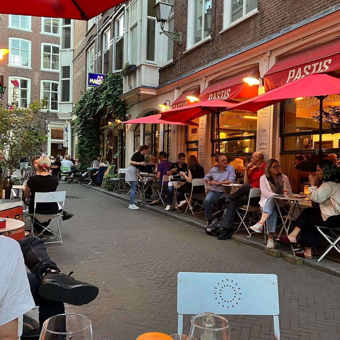 The terrace at Pastis on Molenstraat